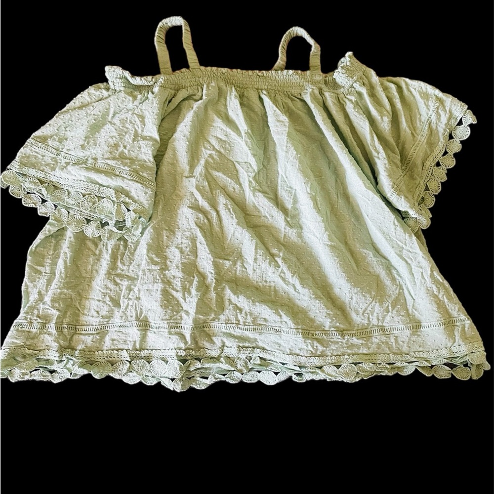 3X CHIC SOUL MINT GREEN BLOUSE